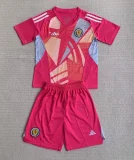 24-25 Scotland Pink GoalKeeper Kids Soccer Jersey