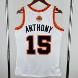 2006-07 Nuggets ANTHONY #15 White Retro Top Quality Hot Pressing NBA Jersey