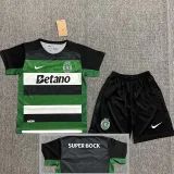 24-25 Sporting Lisbon Home Kids Soccer Jersey