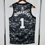 SA Spurs WEMBANYAMA #1 Camouflage color Top Quality Hot Pressing NBA Jersey