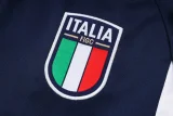 23-24 Italy Royal Blue Kids Half Pull Tracksuit #E686 (童装) (半拉链)