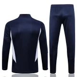 23-24 Italy Royal Blue Kids Half Pull Tracksuit #E686 (童装) (半拉链)