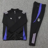 24-25 Germany Black Jacket Tracksuit (紫边)