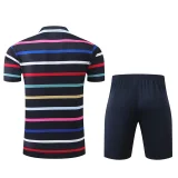 24-25 France Black Training Short Suit (条纹)