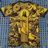 24-25 Brazil Yellow Special Edition Player Version Soccer Jersey *耶稣黑色