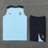 24-25 France Light Blue Tank top and shorts suit