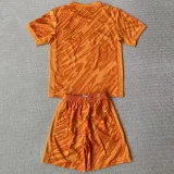 24-25 France Orange GoalKeeper Kids Soccer Jersey