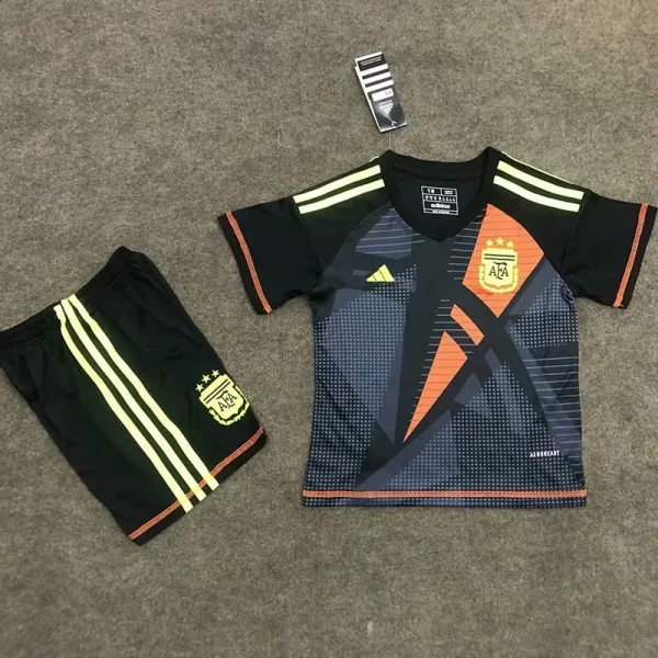 Home>National Teams>Argentina>24-25 Argentina Black Grey GoalKeeper Kids Soccer Jersey