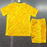 24-25 Portugal Yellow GoalKeeper Kids Soccer Jersey