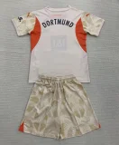 24-25 Dortmund Earthy Yellow GoalKeeper Kids Soccer Jersey