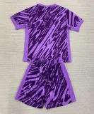 24-25 PSG Purple GoalKeeper Kids Soccer Jersey