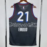 20-21 76ERS EMBIID #21 Black City Edition Top Quality Hot Pressing NBA Jersey