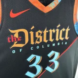 23-24 Wizards KUZMA #33 Black City Edition Top Quality Hot Pressing NBA Jersey