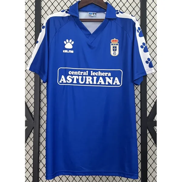 1990-1991 Real Oviedo Home Retro Soccer Jersey