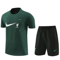 24-25 LIV Green Training Short Suit (High Quality)纯棉纱