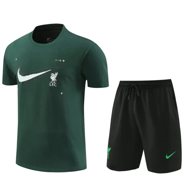 24-25 LIV Green Training Short Suit (High Quality)纯棉纱