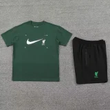 24-25 LIV Green Training Short Suit (High Quality)纯棉纱