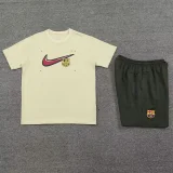24-25 BAR Beige Training Short Suit (High Quality)纯棉纱