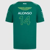 2024 F1 Aston Alonso #14 Green T-Shirts Racing Suit(圆领-带号码)