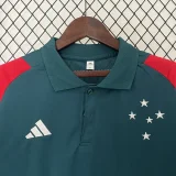 24-25 Cruzeiro Green Polo Short Sleeve