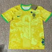 24-25 Brazil Special Edition Yellow Training Soccer Jersey 耶稣