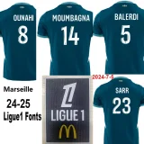 24-25 Marseille Away Fans Soccer Jersey (Print PA.TR&bo.ger)