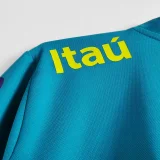 2021 Brazil Lake Blue Stand Colla Polo Short Sleeve (立领)