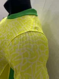 24-25 Brazil Home Long Sleeve Player Version Soccer Jersey (长袖球员)