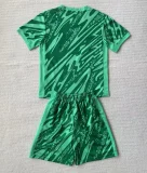 24-25 Brazil Green GoalKeeper Kids Soccer Jersey