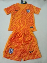 24-25 England Orange GoalKeeper Kids Soccer Jersey