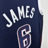 2024 Olympic Game USA JAMES # 6 Dark Blue Basketball Jersey