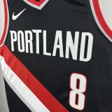 22-23 Trail Blazers AVDIJA #8 Black Top Quality Hot Pressing NBA Jersey