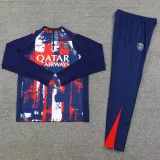 24-25 PSG Royal blue Half Pull Tracksuit (半拉链)(印花)