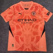 24-25 Man City Red Orange Goalkeeper Fans Soccer