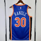 23-24 KNICKS RANDLE #30 Blue City Edition Top Quality Hot Pressing NBA Jersey