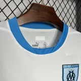 24-25 Marseille Home Fans Soccer Jersey (Print all Sponsor)