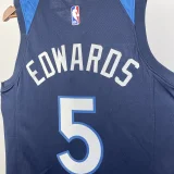 22-23 Timberwolves EDWARDS #5 Blue Top Quality Hot Pressing NBA Jersey