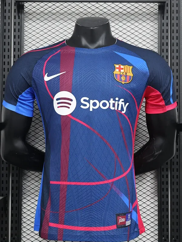 23-24 BAR Royal blue Special Edition Player Version Soccer Jersey (宝蓝色'Spotify'广告)
