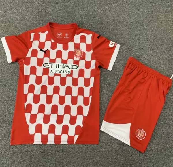 24-25 Girona Home Kids Soccer Jersey