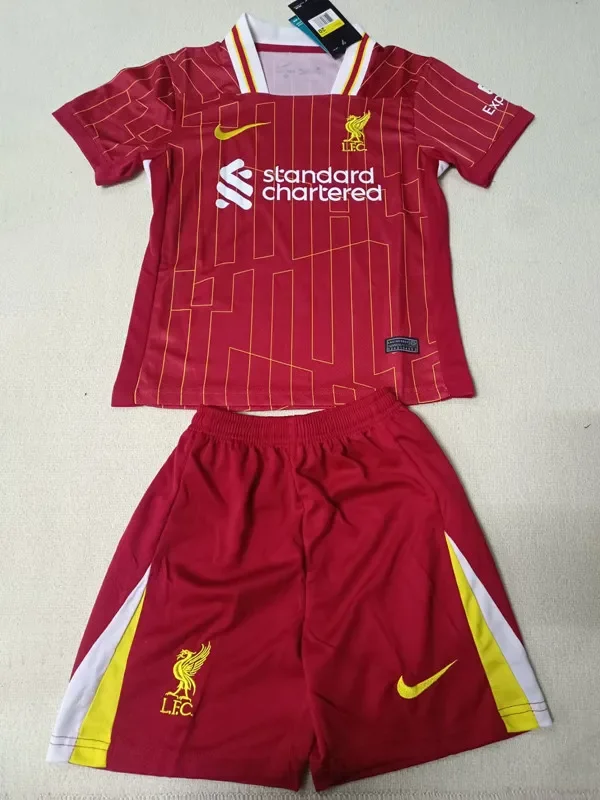 24-25 LIV Home Kids Soccer Jersey (带广告)