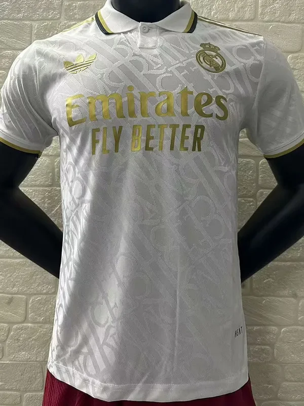 24-25 RMA Black Special Edition Player Version Soccer Jersey #三叶白