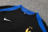 24-25 France Black Half Pull Tracksuit (半拉链)