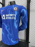 24-25 CHE Home Long Sleeve Player Version Soccer Jersey (长袖球员)前带广告