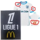 24-25 Marseille Home 1:1 Fans Soccer Jersey (Print all Sponsor)