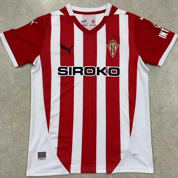 24-25 Gijon Home Fans Soccer Jersey