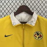 24-25 Club America Yellow & khaki Double Sided Windbreaker (双面风衣)