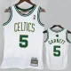2008 CELTICS GARNETT #5 White Retro Top Quality Hot Pressing NBA Jersey