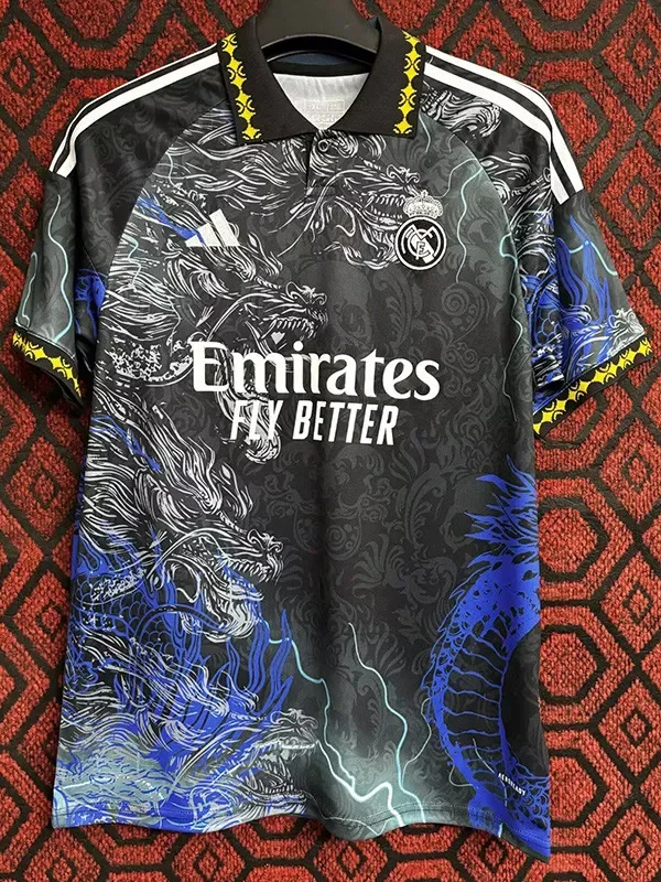 2024-25 RMA Black Blue Special Edition Fans Soccer Jersey #闪电龙