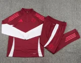 2024-25 Bayern Deep Red Kids Half Pull Tracksuit (童装)(半拉链)