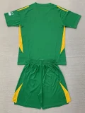 24-25 Leeds United Green GoalKeeper Kids Soccer Jersey